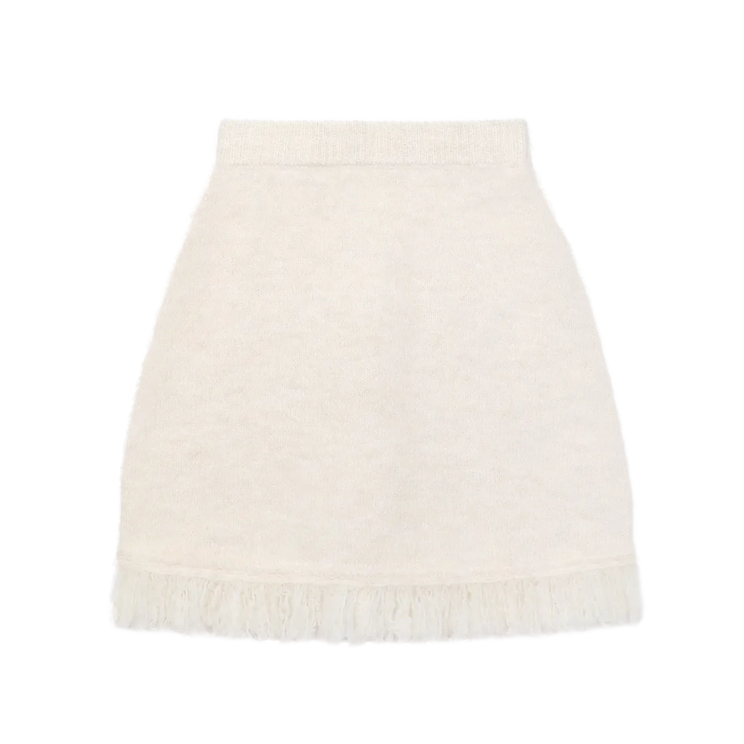 Twisted Bread Dog Alpaca-Feel Knit Skirt