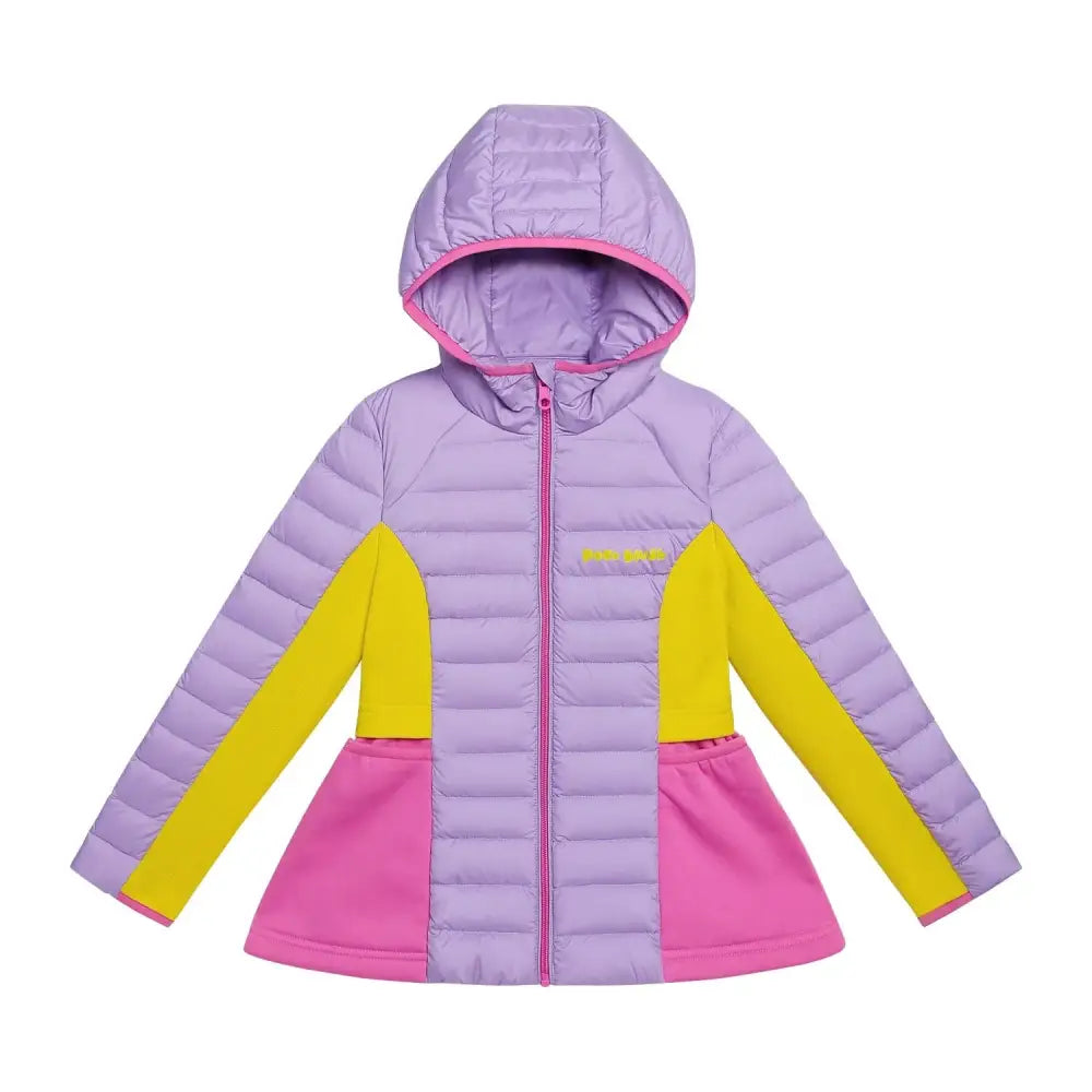 Colorblock Lightweight Down Jacket - 110cm / Purple