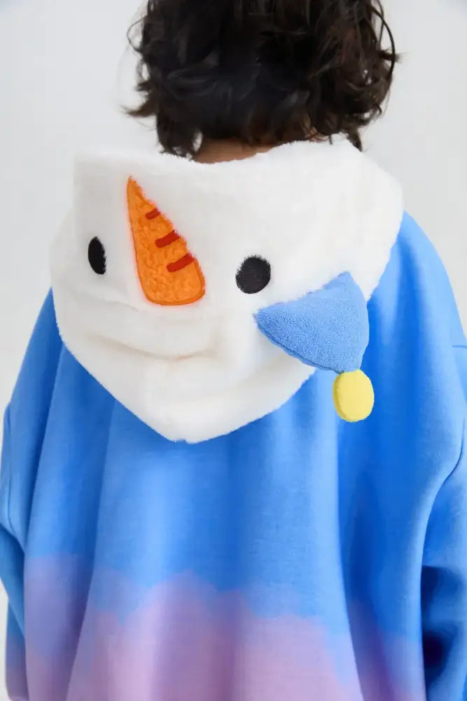 Mousse Snowman & Candy Bunny Ombre Fleece Hoodie Jacket